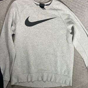 Nike Gray Sweater with Black Logo